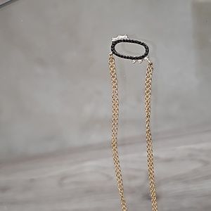Freida Rothman Gold and Black Necklace